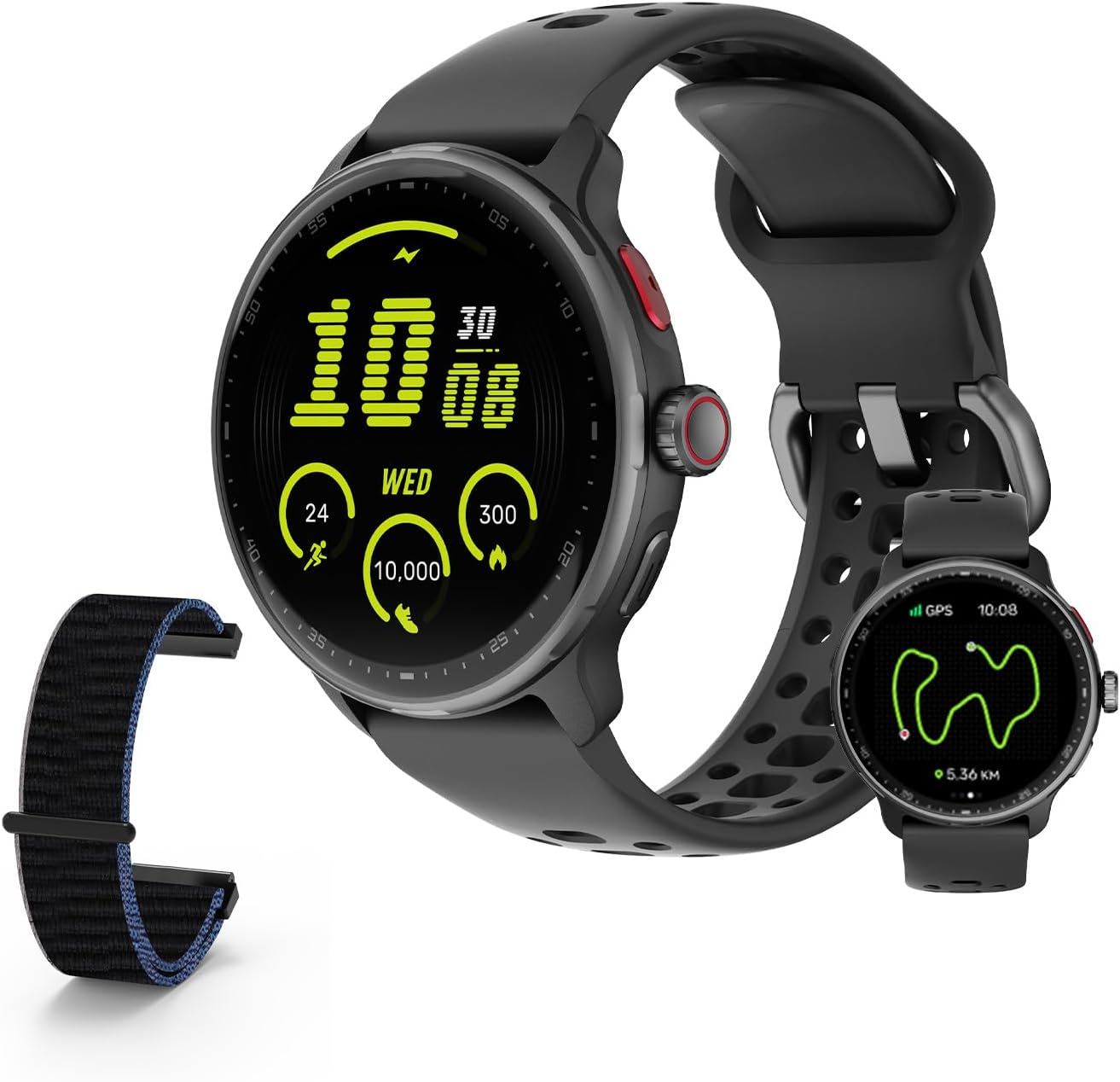 Bettdow SmartWatch GPS, Relogio Smartwatch Masculino e Feminino, 1,43 polegadas HD AMOLED, chamada Bluetooth, Esportivos relógio com voz por IA, Compatível com Android iOS, 2 Pulseiras (preto) : Amazon.com.br: Moda