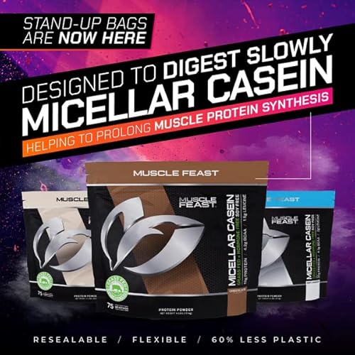 Muscle Feast VMC-4 100% Micellar Casein Protein | All Natural, Pasture Raised, Hormone Free, Soy Free Slow Absorbing Pure European Micellar Casein thumb #1