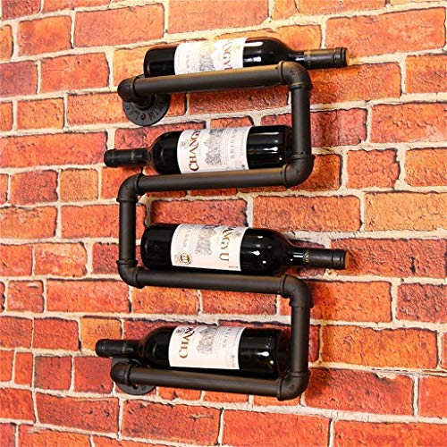 Soporte vintage para botellas de vino para montaje en pared miniatura 6
