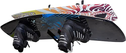 HIDEit Mounts MBoard - Estante universal mediano fabricado en EE. UU., estante de pared horizontal de acero sumergido de goma, estante de wakeboard,