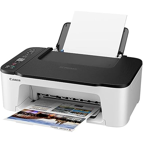 Canon PIXMA TS Series Wireless All-in-One Color Inkjet Printer, White - Print, Scan, Copy - 4800 x 1200 dpi, Borderless Printing