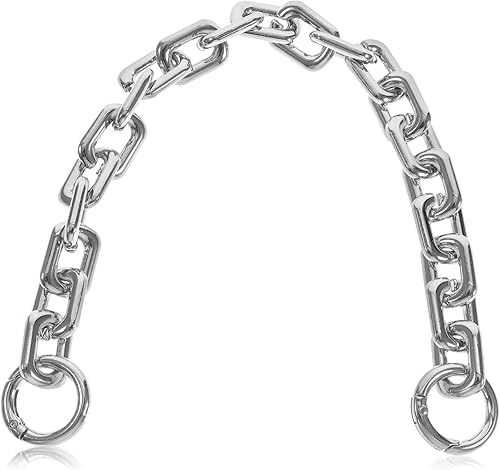 Miniatura 5 de KESYOO Cadena de repuesto para bolsa de plata, correa gruesa para bolsa, bolsa corta, asa con langosta DIY bolso correa de cadena de hombro