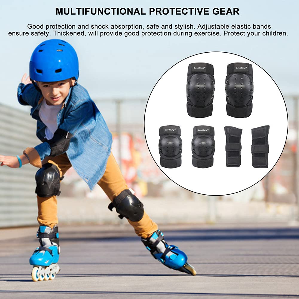 LoudSung Équipement de protection Genouillères, Coudières, Protège-poignets pour enfants, adolescents et adultes, Cyclisme, Skateboard Inline Skate Scooter