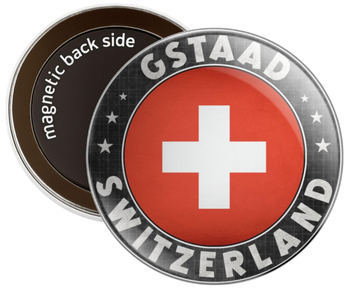Gstaad, Switzerland Round Decorative Fridge Magnet