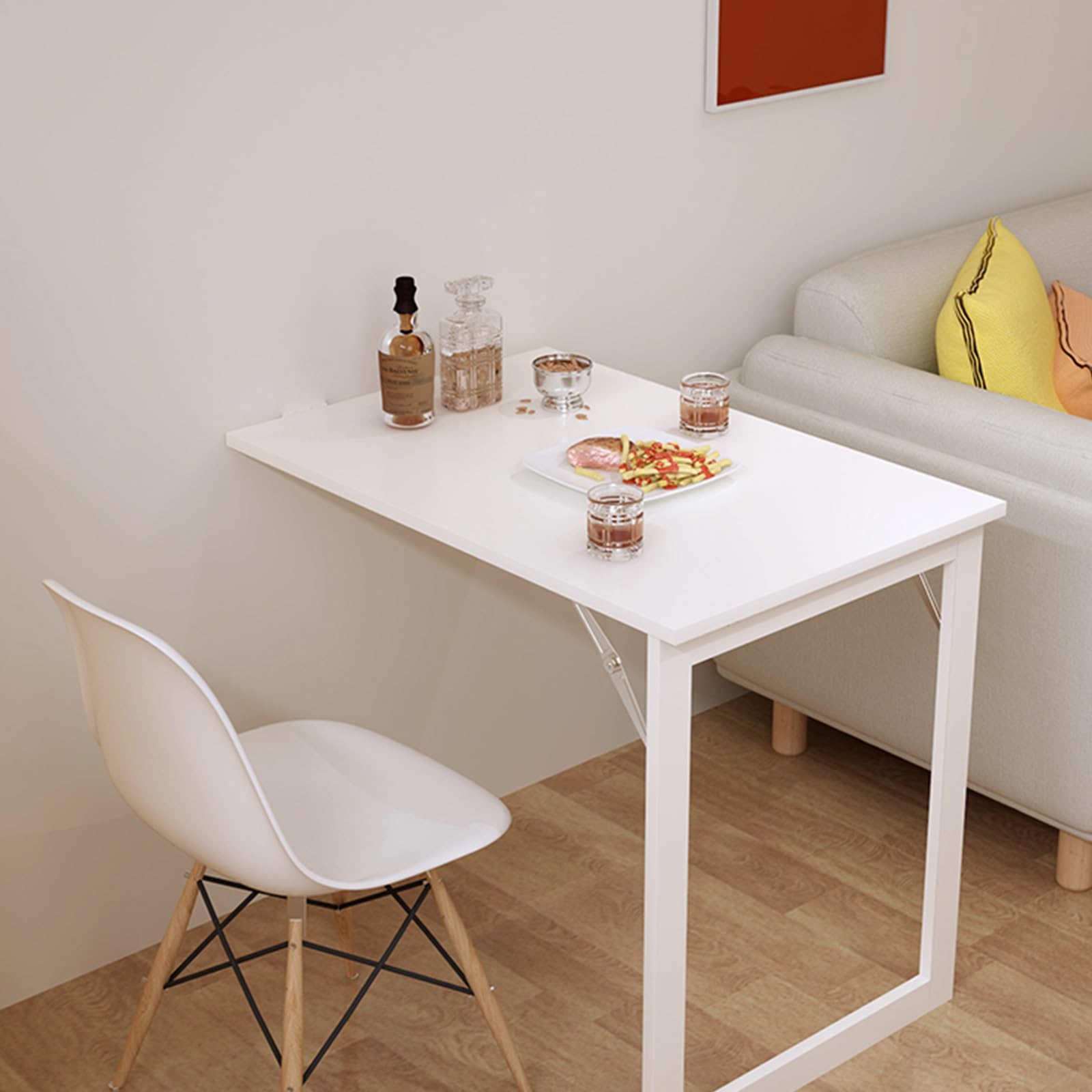 Wand Wandtisch Klappbar,Wandklapptisch,Multifunktionaler Klappschreibtisch Für Küche Zimmer WohnzimmerWandtisch Klappbar, Klappbarer Wandtisch Küchentisch, Klapptisch Klappschreibtisch Küche