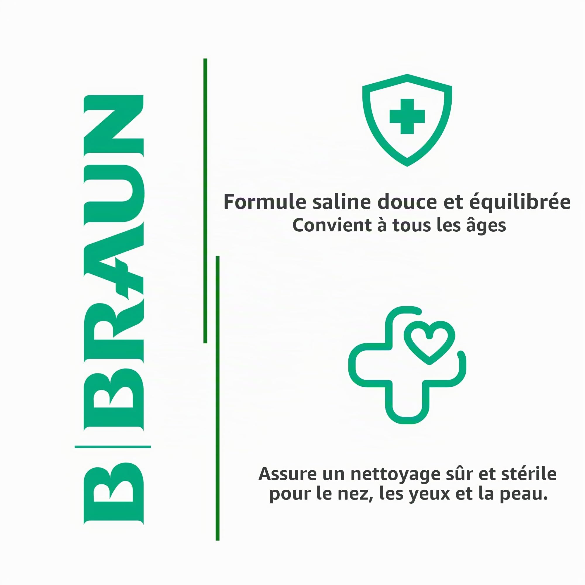 B. Braun – Lot de 6 x 1 L – Solution saline stérile isotonique NaCl 0,9% – Sérum physiologique – Pour bébé et adulte – Lavage nasal, douche nasale et nettoyage des plaies