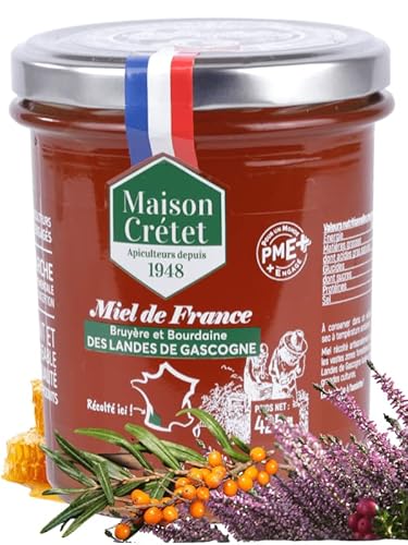 Marison Crétet | Miel de France de Bruyère et Bourdaine des Landes de Gascogne | Fabrication artisanale | 425G Cover