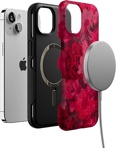 Vista 636 de Casely Funda para iPhone 13 Compatible con MagSafe Color Splash de medianoche Funda retro abstracta Color de medianoche Splash Abstracto