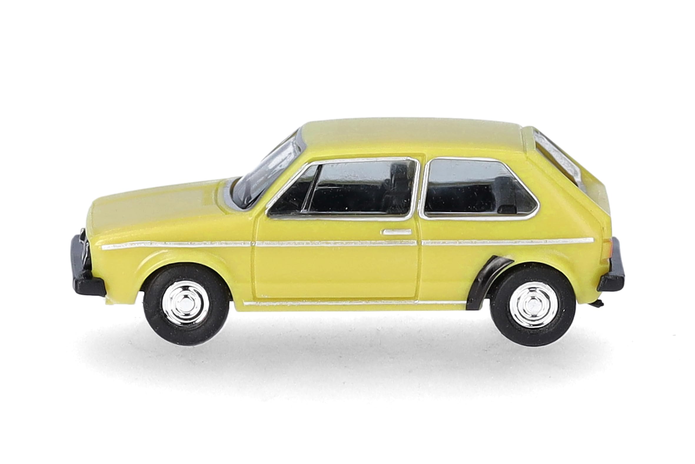 Herpa Model Car VW Golf I, brilliant yellow (TT scale), miniature scale 1:120, collectible, Made in Germany, plastic model - Image 4