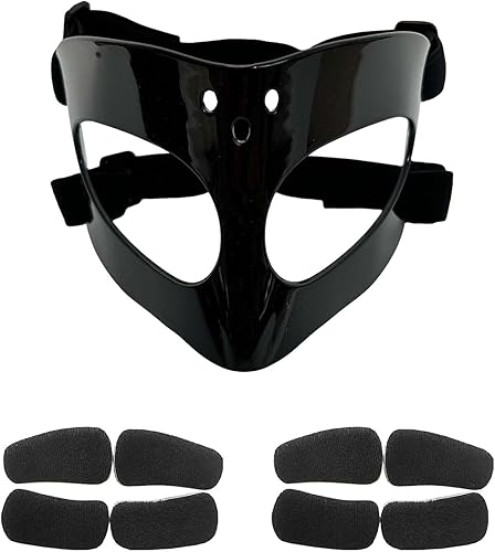 Protector de nariz para deportes, nariz rota, máscara facial ajustable con ventilación prevista, acolchado de espuma para hombres y mujeres,