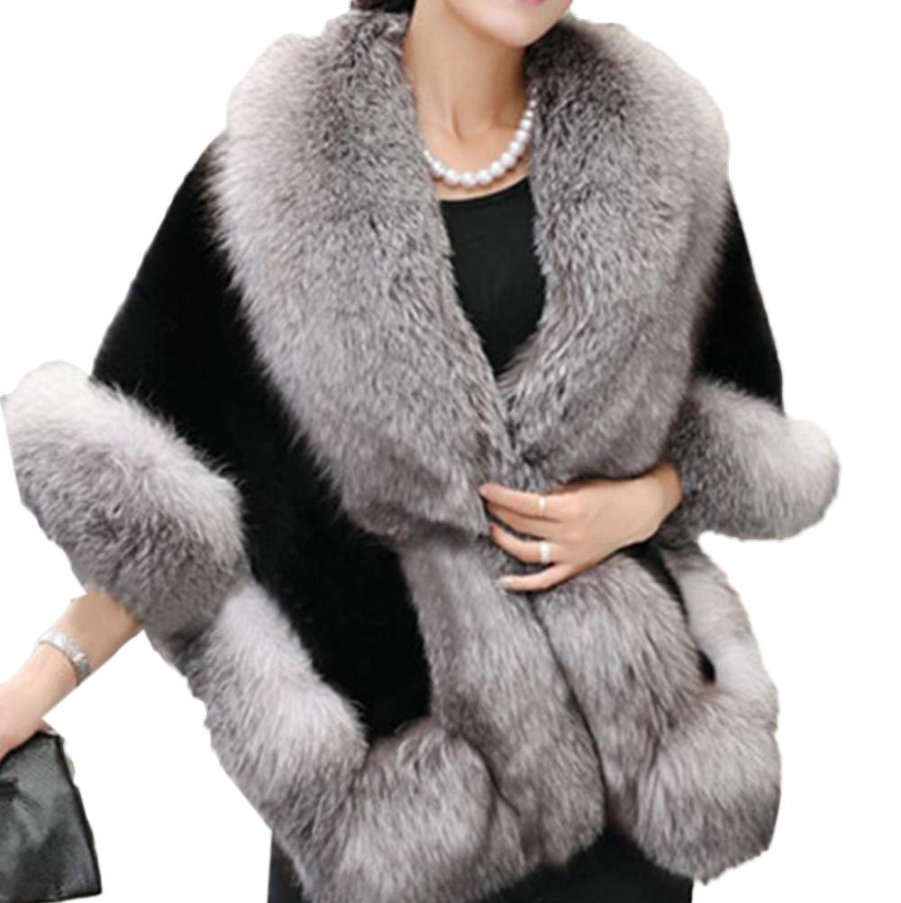 Amazon | [JINPIN] レディース フェイクファーショール ファーストール