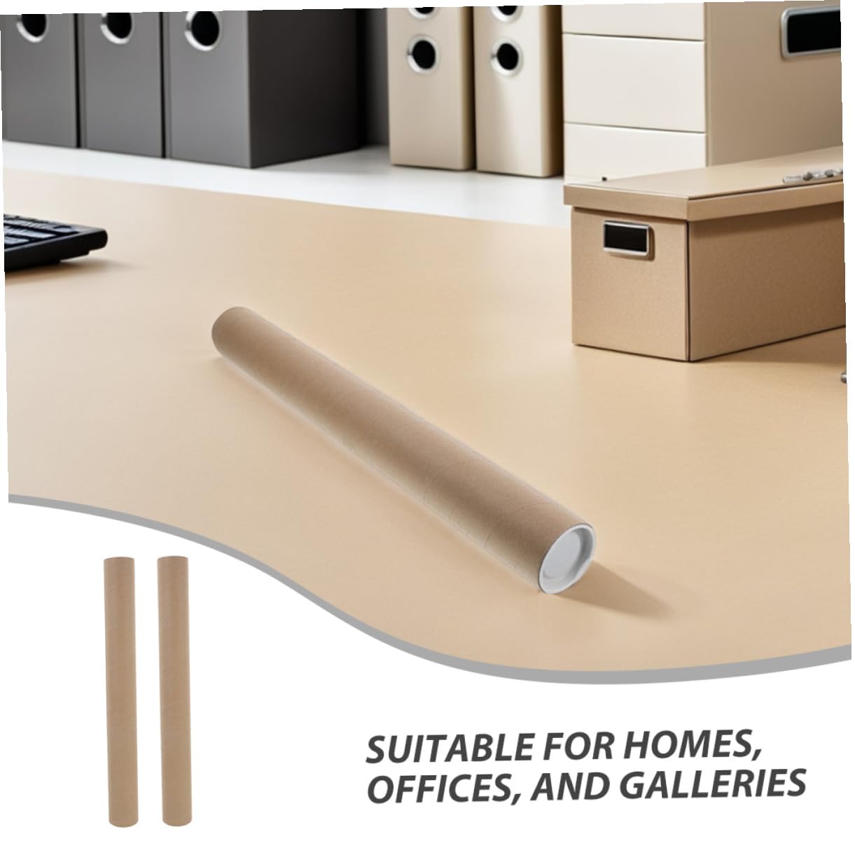 STOBAZA 10pièces Lot de Tubes Cylindriques Carton pour Expédition Affiches Estampes Cartes et Plans Robustes et Réutilisables