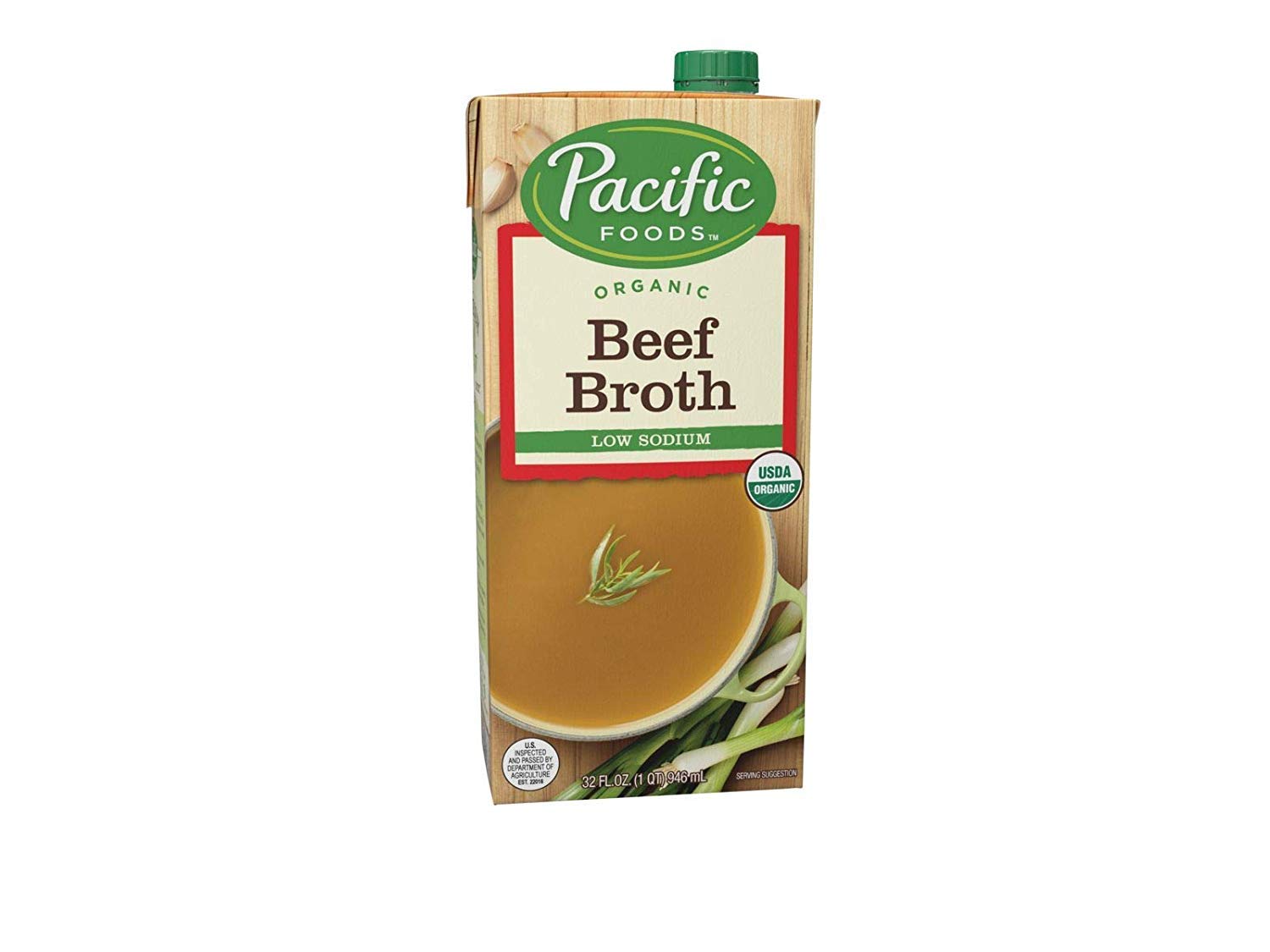 Buy Pacific Foods Low Sodium Organic Beef Broth, 32 Fl Oz (Pack of 12
