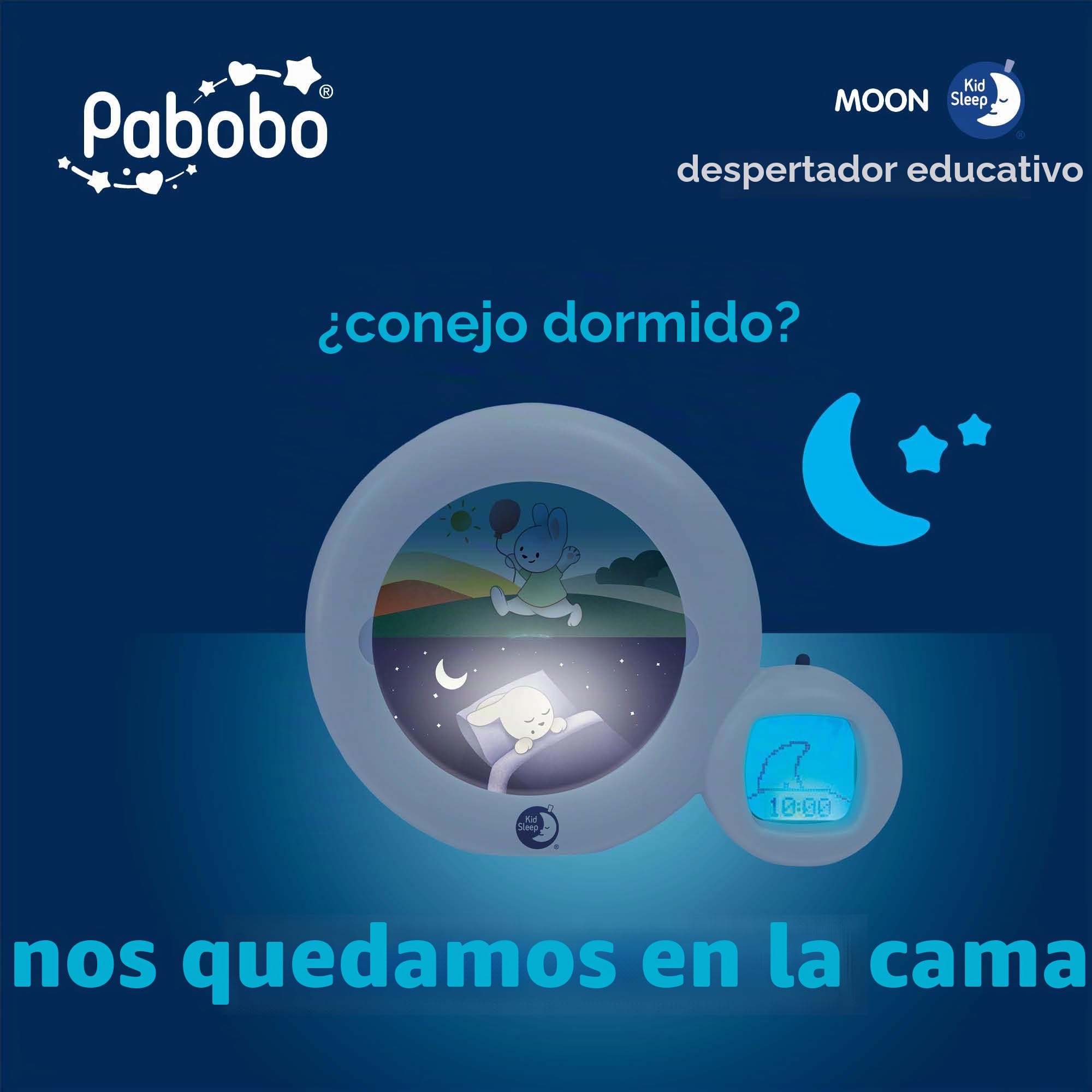 Entrenador de Sueño y Luz Nocturna Luna Kid'Sleep Moon de Claessens' Kids, Blanco/Azul
