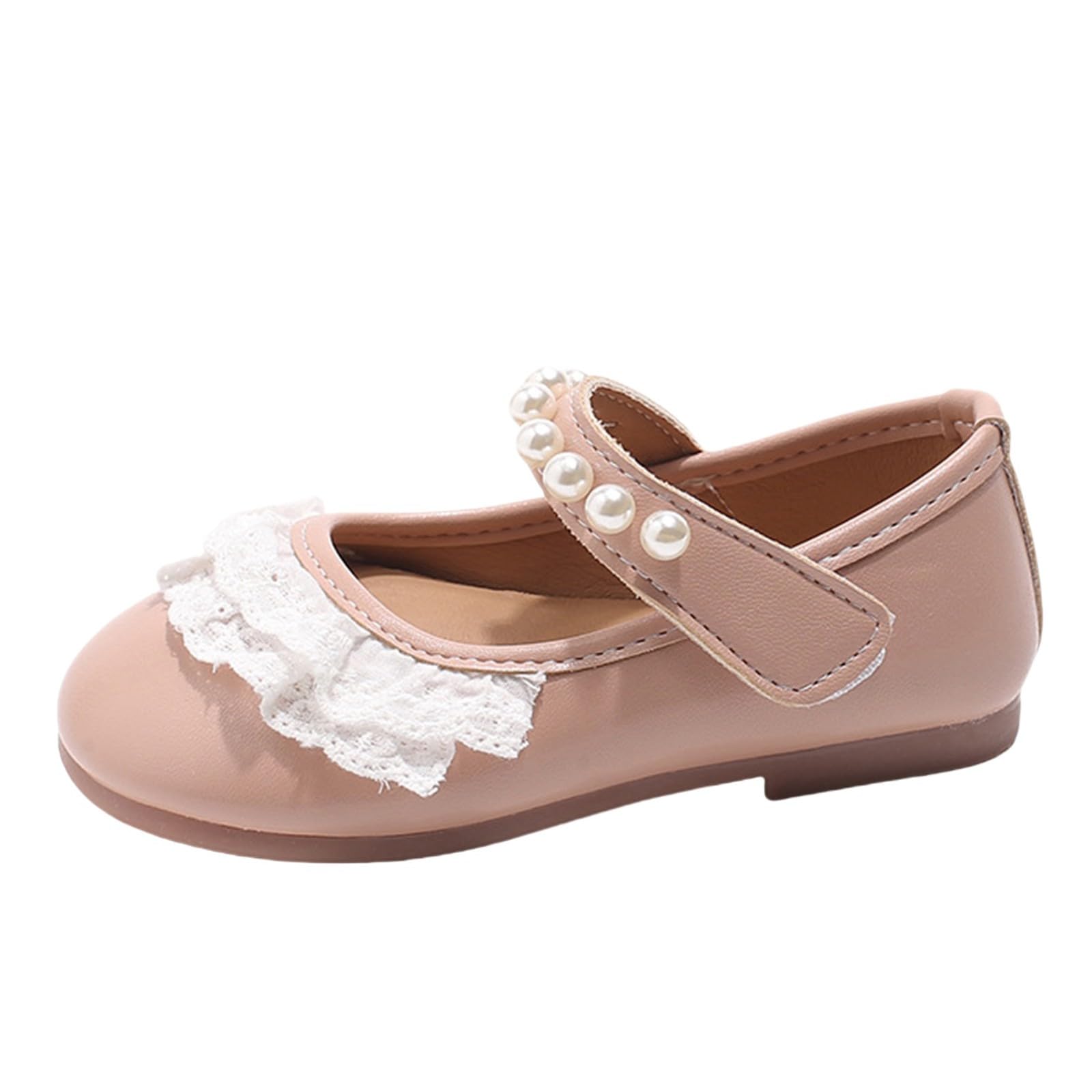 Small Leather Shoes Baby Shoes 1 To 3 Years Old Spring And Autumn Girls Sandals Little Girl Slides Size 12 (Red, 10.5 Little Child)