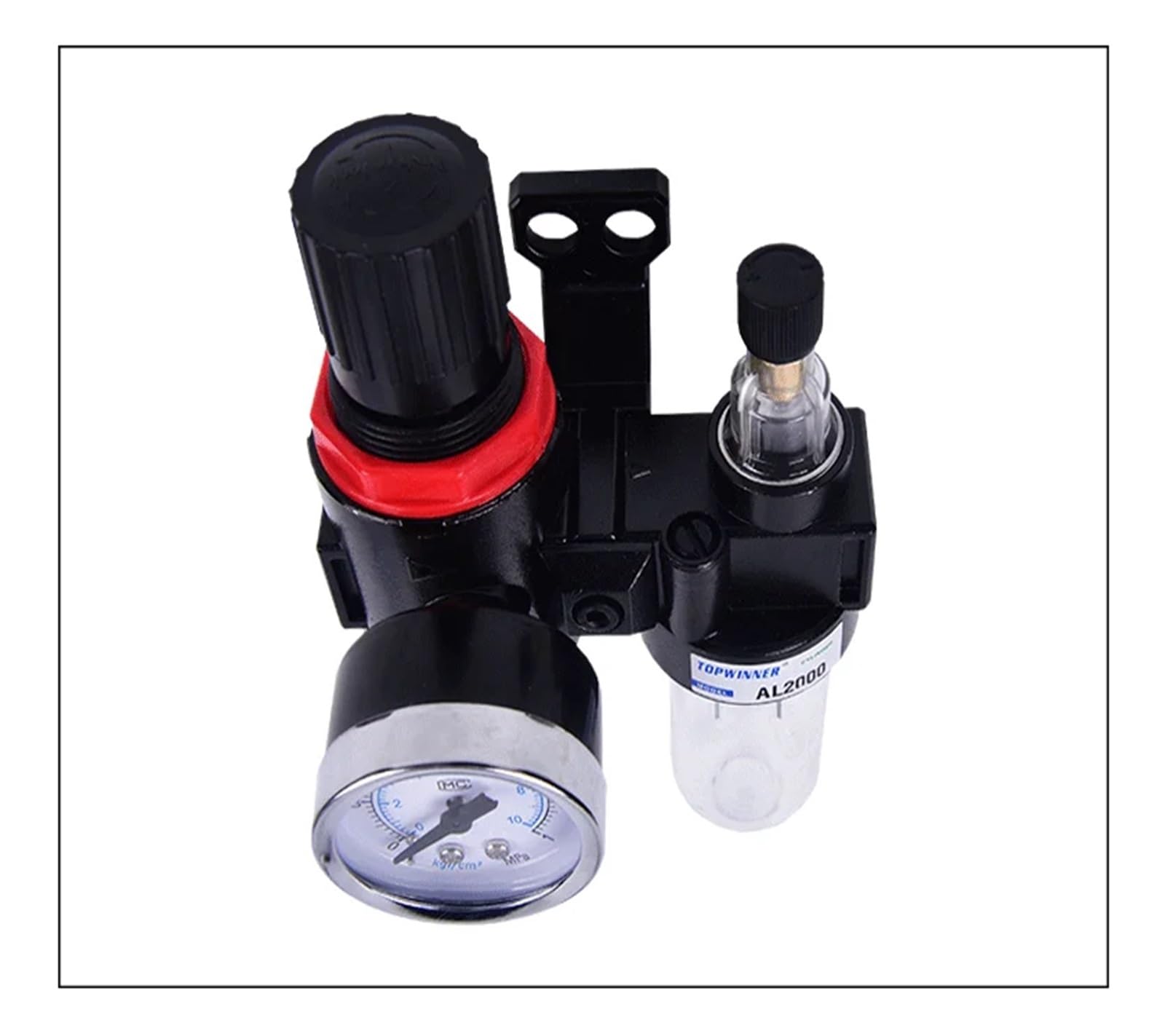 AFC2000 - Filtro regulador separador de aceite y agua, pistola pulverizadora, compresor de aire, reductor de presión 1/4 (AFC-SM+PM20)