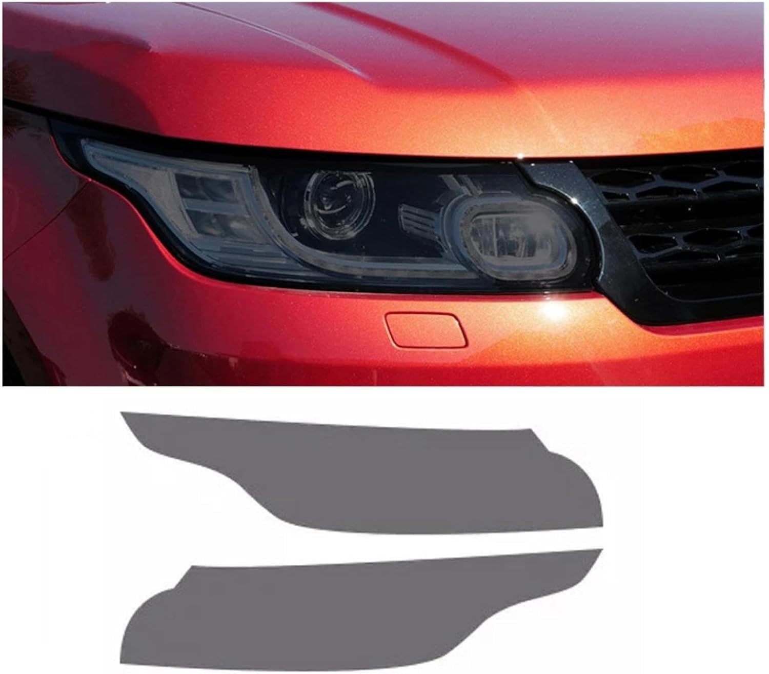 SamLng Car Front Light Film for Range Rover Sport L494 2014 2015 2016 2017 Light Controlled Car Front Headlamp Protection Film TPU Color Changing Car Headlight Film TPU Lamp Film Car Headlight Film