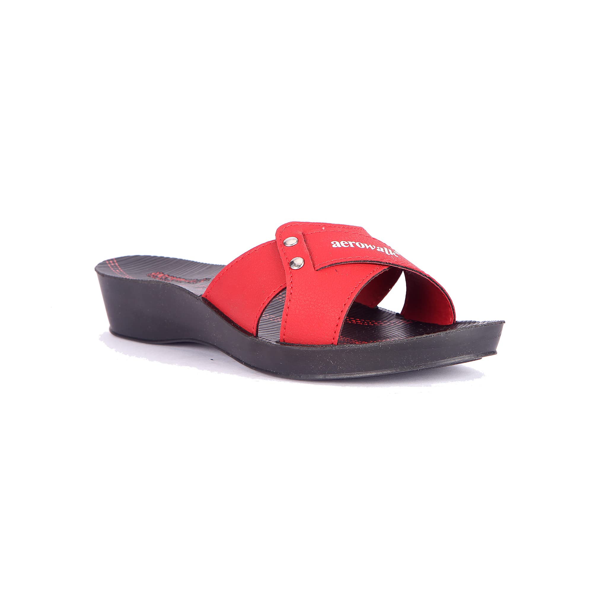 AEROWALK Stylish Fashion Sandal/Slipper for Women | Comfortable| Lightweight | Anti Skid | Casual Office Footwear (0417_RED_38) (B0B541ZZFC) Amazon Price History, Amazon Price Tracker