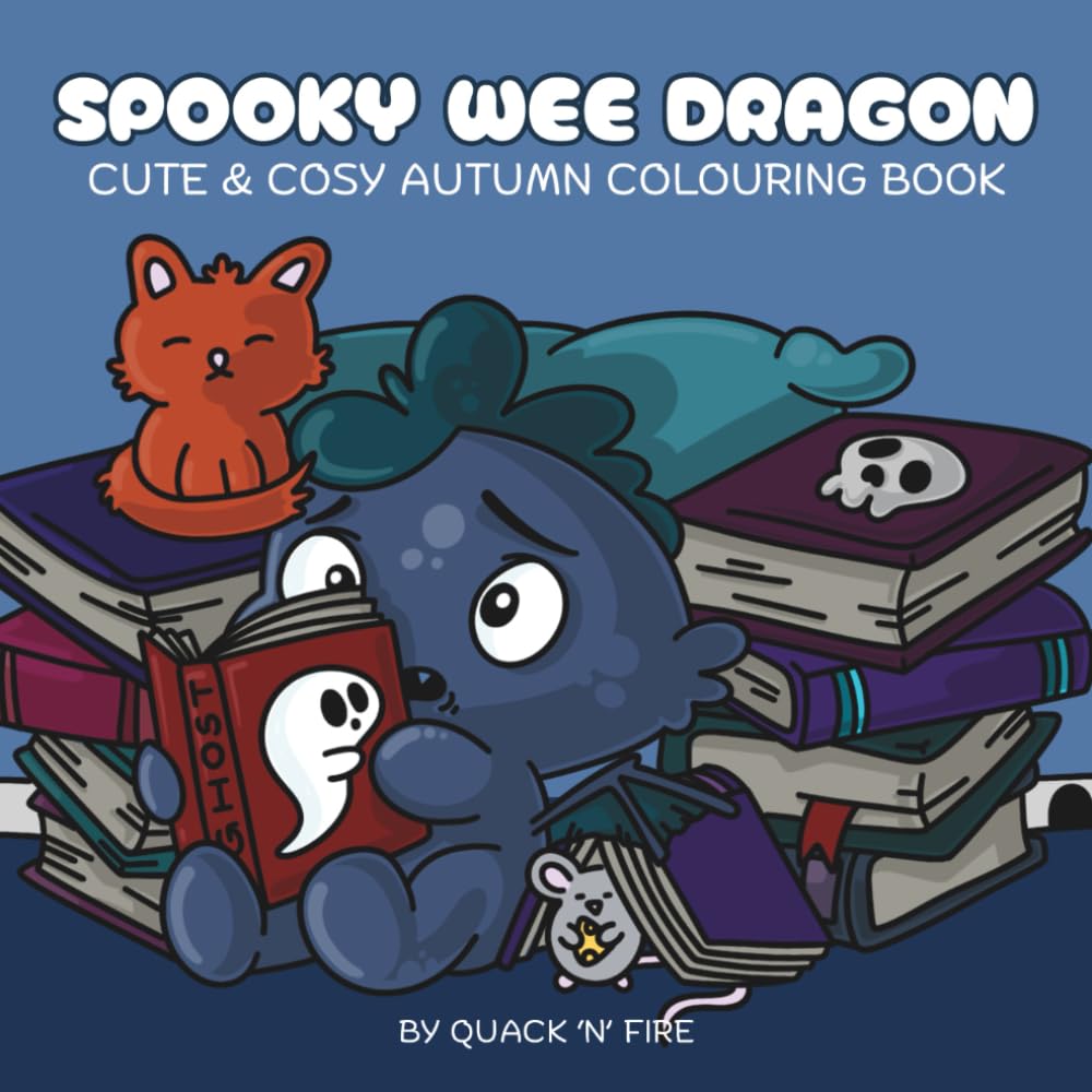 Spooky Wee Dragon: Cute & Cosy Autumn Colouring Book