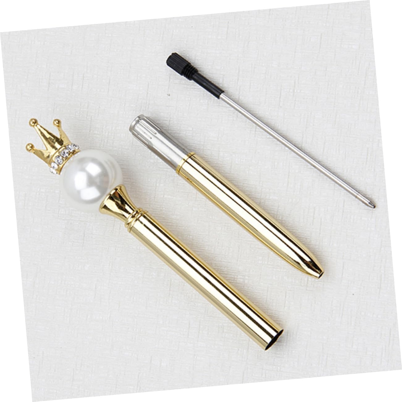 Kugelschreiber, neutraler Tintenstift Kugelschreiber, Tintenroller, Gelschreiber, Metall, golden, 5 Stück, 15,8 cm(9 pens)