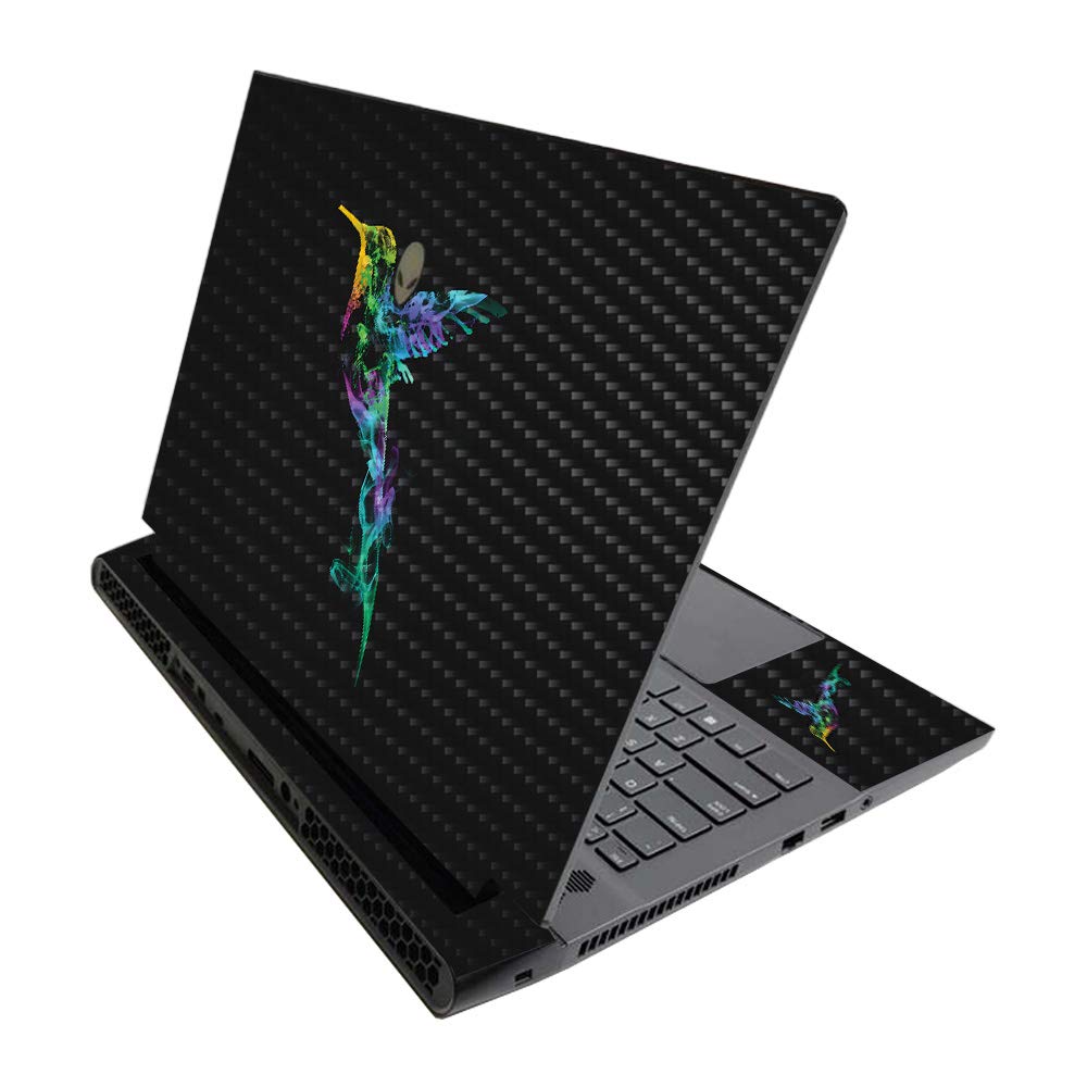 MightySkins Carbon Fiber Skin for Alienware M17 R3 (2020) & M17 R4 (2021) - Strange Smoke | Durable Textured Carbon Fiber Finish | Easy to Apply | Made in The USA