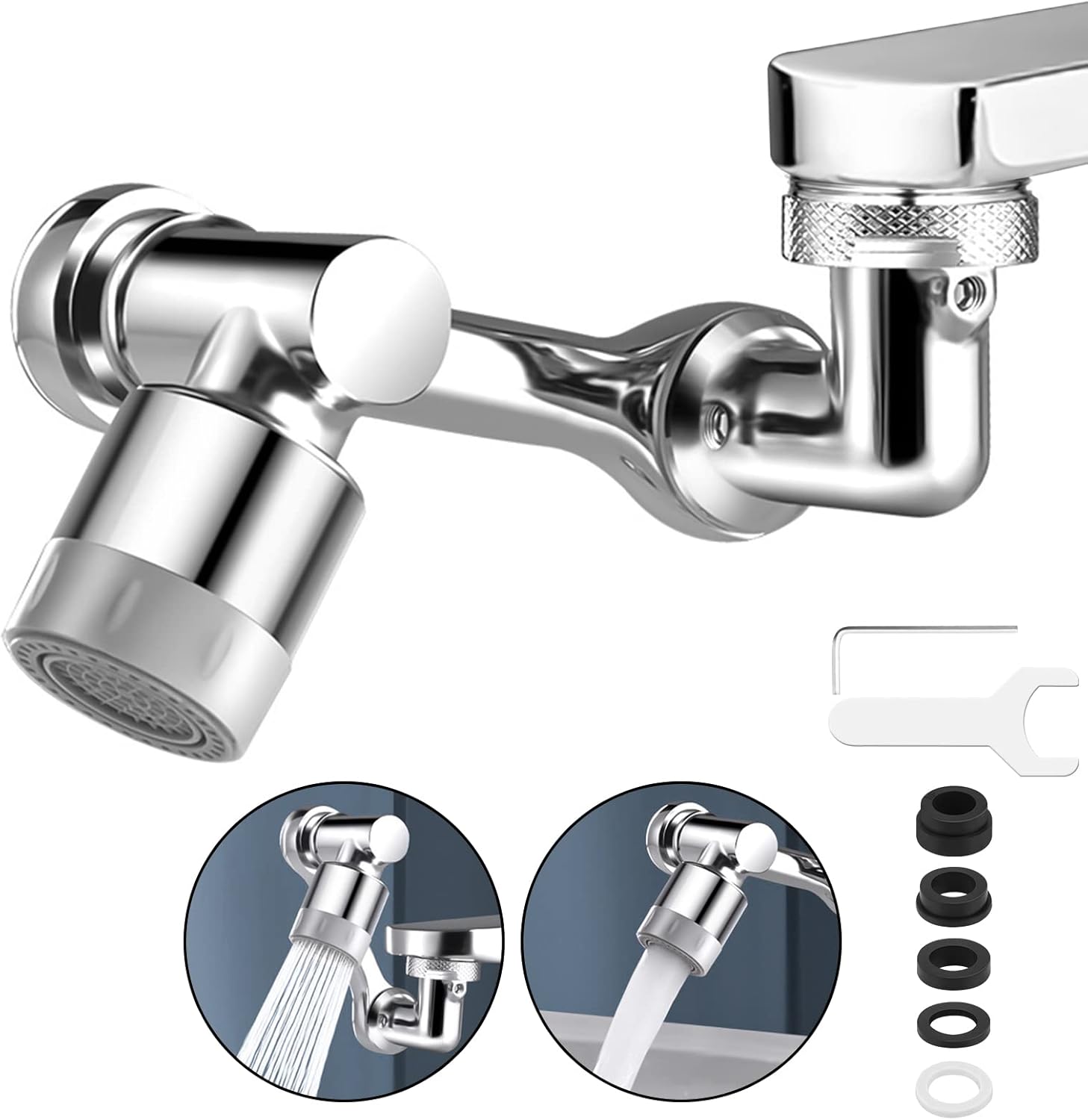 Faucet Extender, 1080° Rotating Faucet Extender Aerator, Splash Filter Faucet Aerator, Kitchen