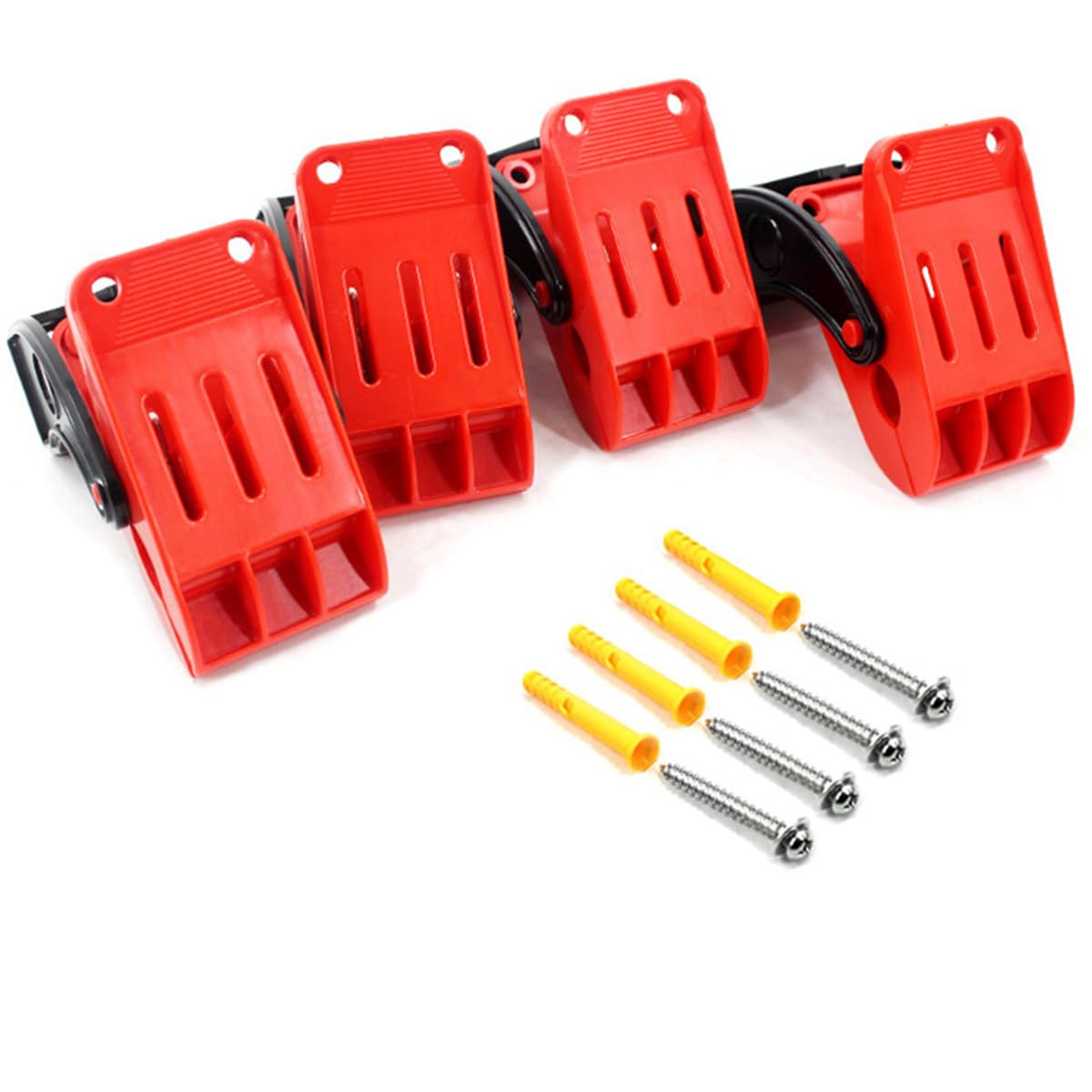 Pro Heavy Duty Mat Clamps 2.8 Inch, Plastic Hard Chemical Resistant Car Wash Floor Mat Clamps, Large Swivel Clamp Anti-Slip Spring Clips Hang Your Carpet Mats, 4 Pack