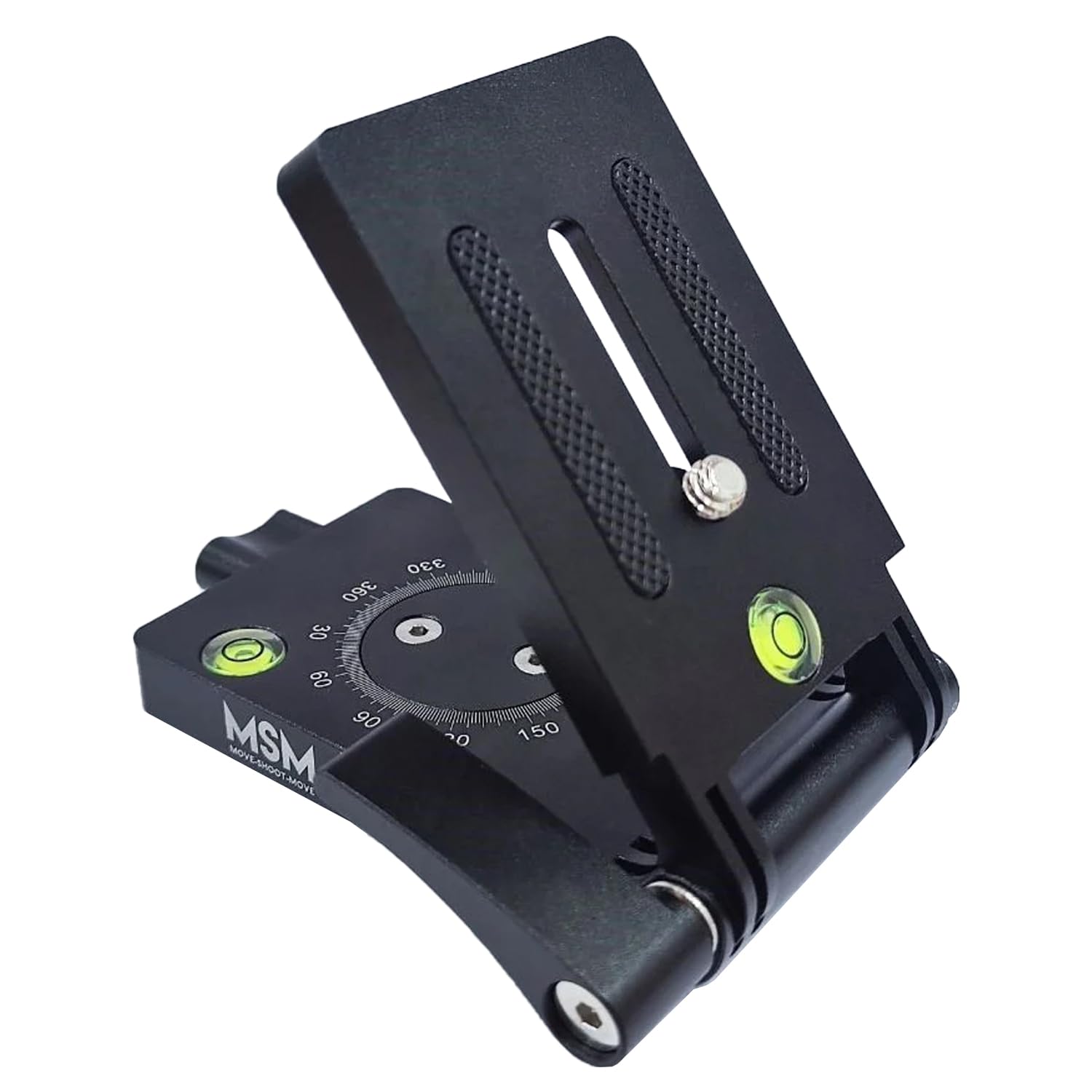 V Pan Tilt, 360° Panning and 270° Tilting, Easy and Quick to Lock, Fold and Extend with The New Built-in Knob, Strong to Hold 4Kg Load (V Platform x 1pcs)