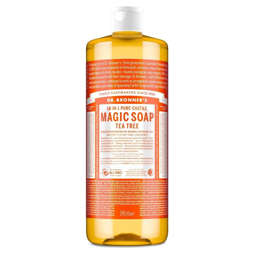 Dr. Bronners Tea Tree 32oz. Castile Soap (2 Pack) by Dr. Bronner's Magic Soaps