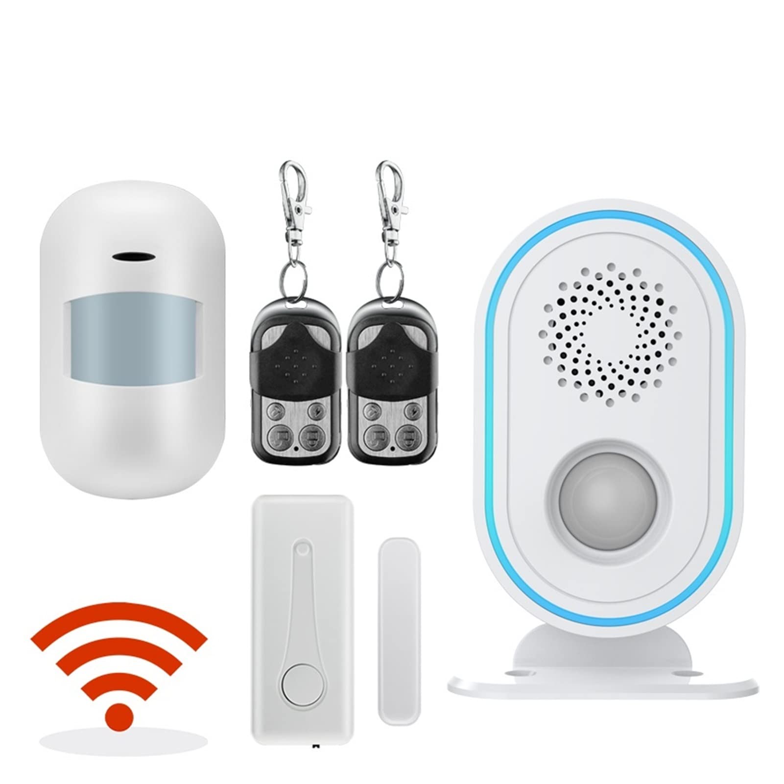 Sicurezza domestica Piring Alert Sensore a infrarossi Anti-Theft Motion Detector Alarm Monitor wireless 433MHz Spot / Tuya WiFi di allarme Installazione rapida(Spot Alarm 7)
