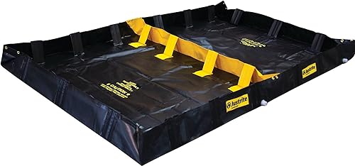 Justrite 28570 Decon Quick Berm, 2 zonas, 6 pies de ancho x 10 pies de largo x 8