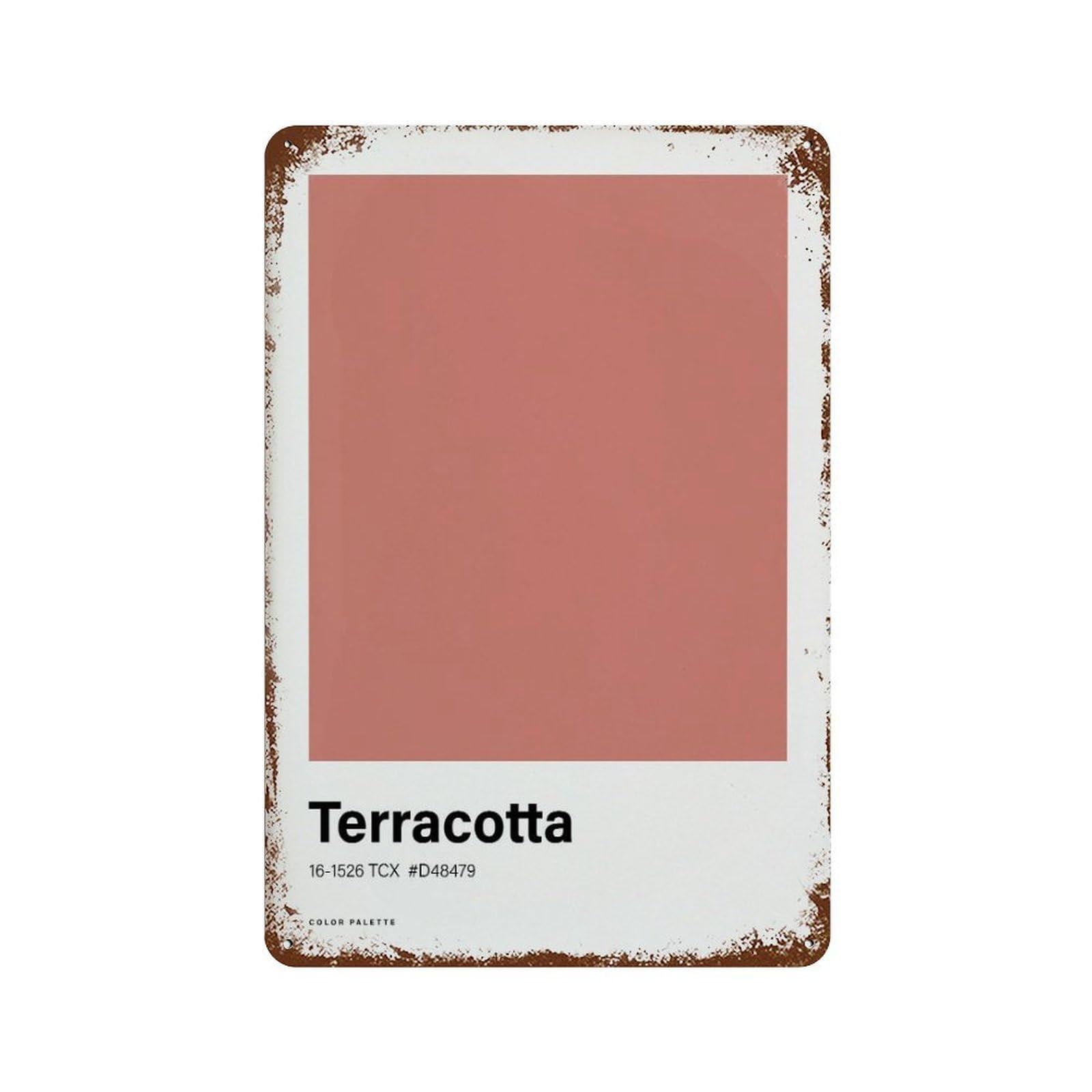 xiaoxiaoshen Terracotta Color Palette Neutral Boho Wall Decor Art Metal Tin Poster Modern Home Decor Art Home Bar Shop Decorations Vintage Sign 30x20cm