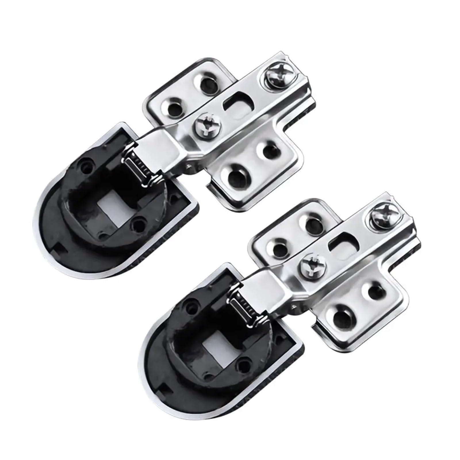 Wwanbgia Middle Bend 2Pcs 26Mm Glass Door Hinge For Cabinet - Soft-Close Damping Hinge For Wine Cabinets And Kitchen Cabinets(Middle Bend)