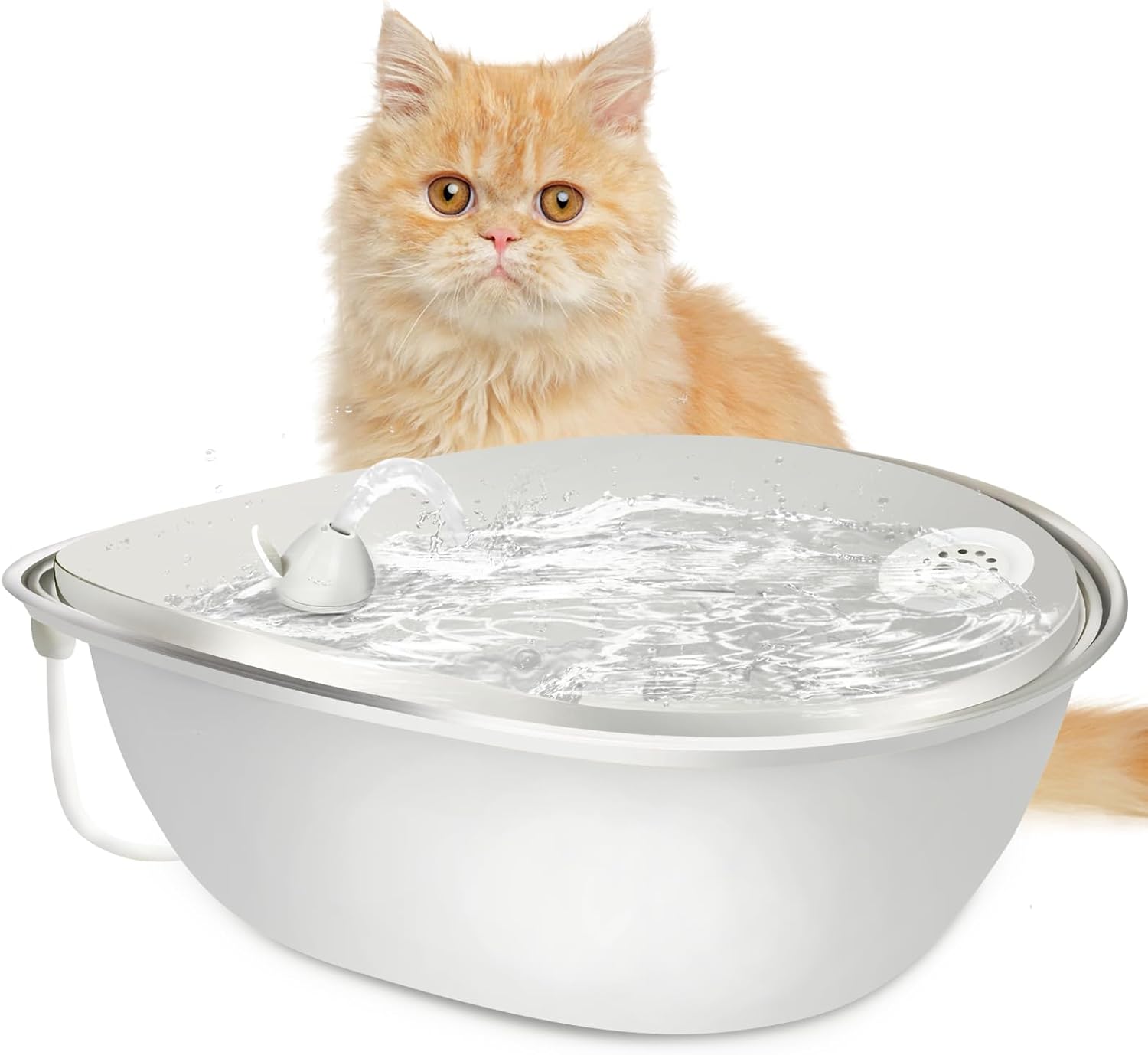 Cat Water Fountain Stainless Steel,3L Pet Water Drinking
