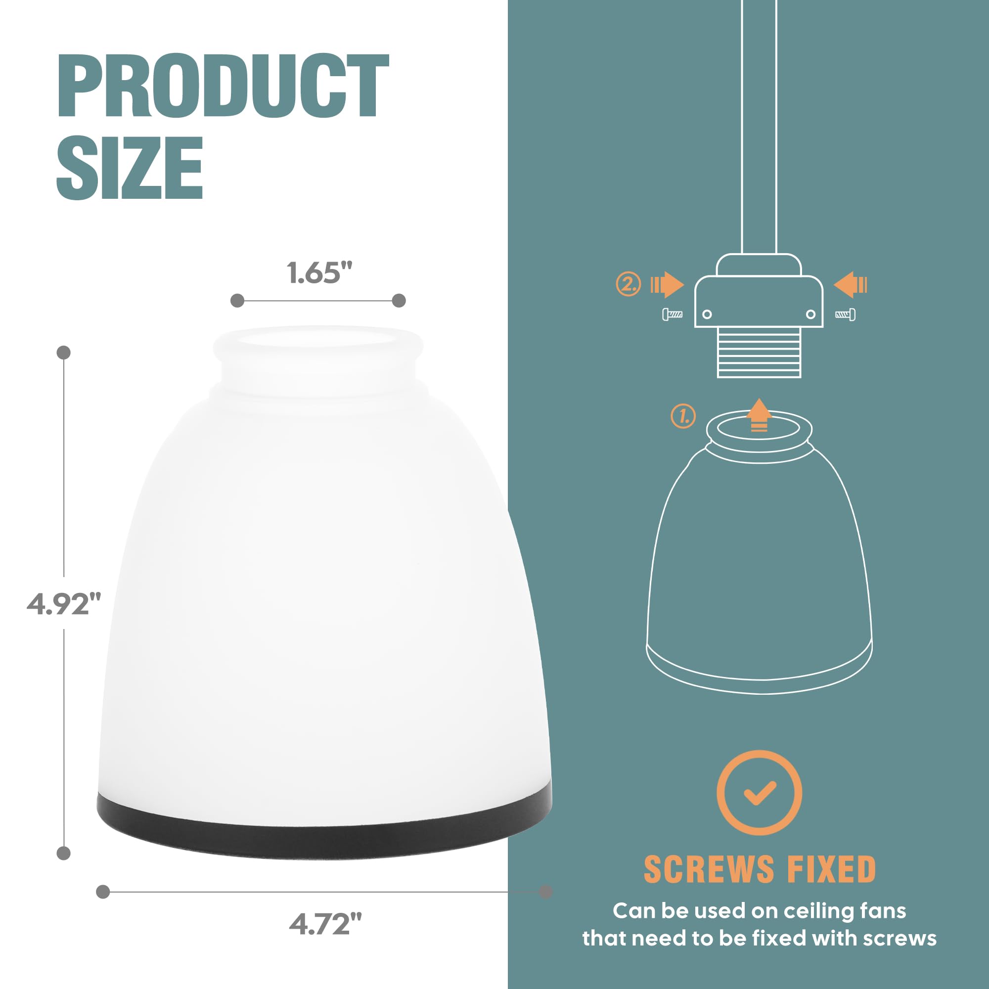 Pair Of Frosted White Lined Glass Shades With Traditional Shape For E14 And E27