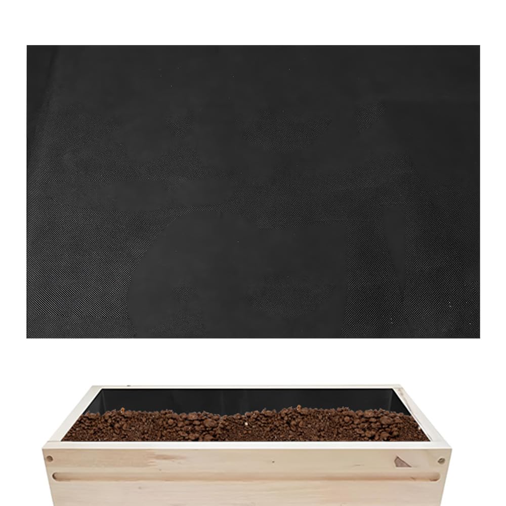 160cm x 290cm Fabric Liner for Large Veg Trough Outdoor Raised Bed Planter Liner, Non Woven Black Vegetable Trugs - Image 8
