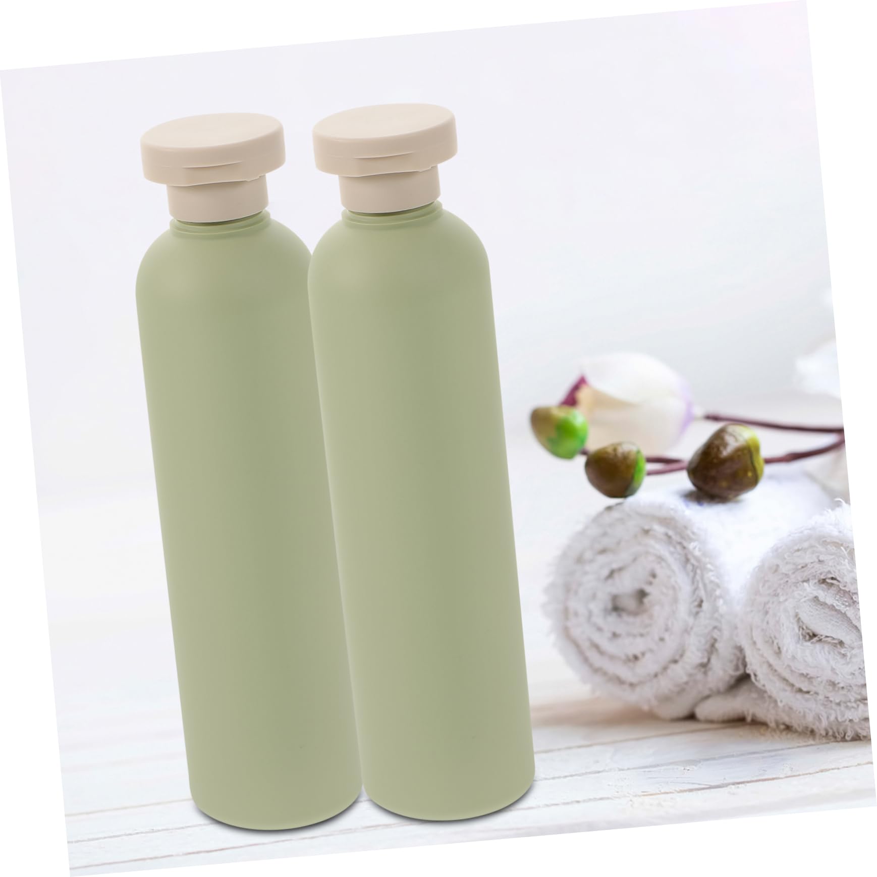 BESTYASH 2 Set Bottiglie Ricaricabili Con Flip Per Lozioni E Shampoo Bottiglie Vuote Viaggio Per Casa E Hotel 5 Pezzi*2