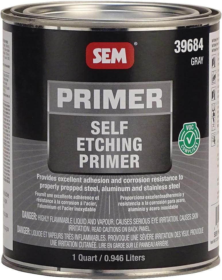SEM 39684 Self Etching Primer, Gray, Quart