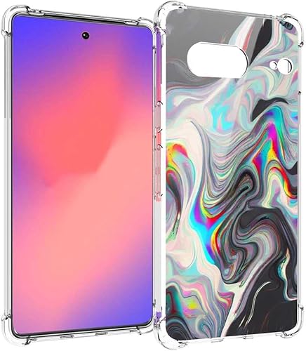 Compatible con Google Pixel 7 trippy, funda psicodélica abstracta de mármol psicodélico distorsionado líquido ondulado degradado para Google Boy