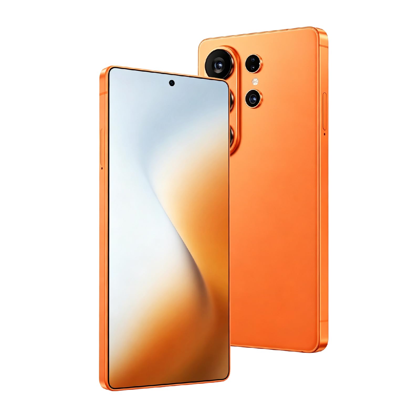 FANNOU Handy freischalten, Android-Handy mit 4G-Netzwerk, 6,6-Zoll-Bildschirm, 3 GB RAM + 16 GB ROM/TF-Karte 256 GB, Dual-SIM, Dual-Kamera, geeignet für Anfänger (orange)