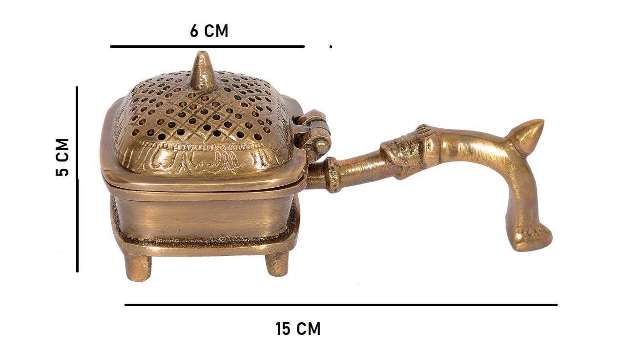 Skywalk Hand Crafted Metal Lobandan Charcoal Incense Burner/Bakhoor Burner 1