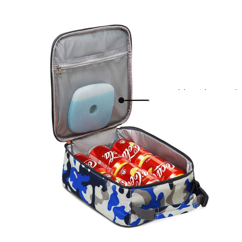 Fiambrera térmica - Bolsa de Almuerzo aislada, pequeña, Gris, portátil, Reutilizable, a Prueba de Fugas, Bolsa de Transporte térmica para el Almuerzo