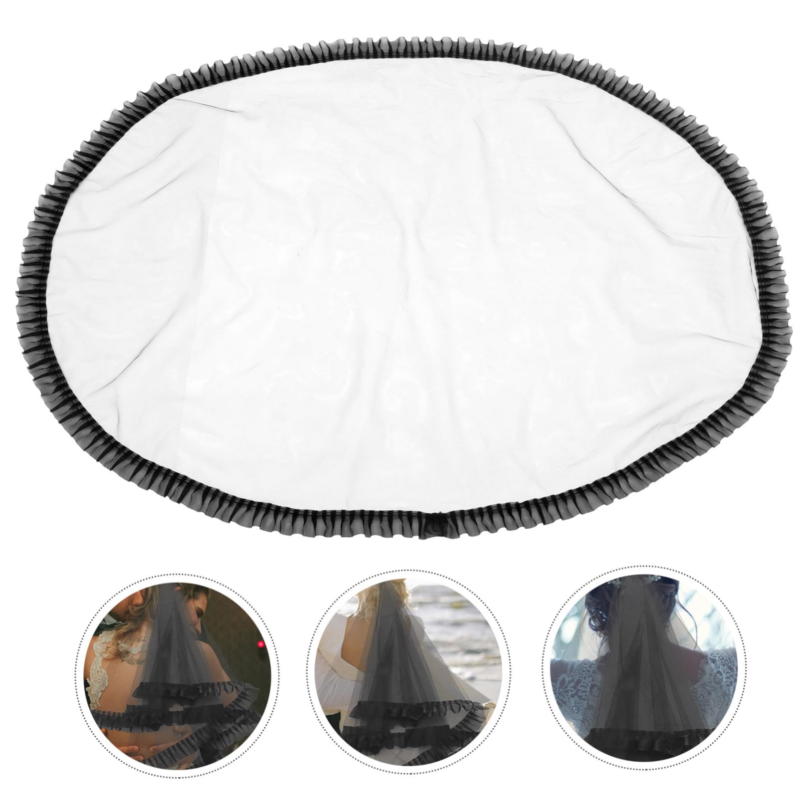 GALPADA 3stücke Hochzeits Schleier Mit Kamm Eleganter Schwarzer Brautschleier Für Zeremonie Wunderschöne Spitze Und Perlendekoration Für Braut Und Verlobungsfeier