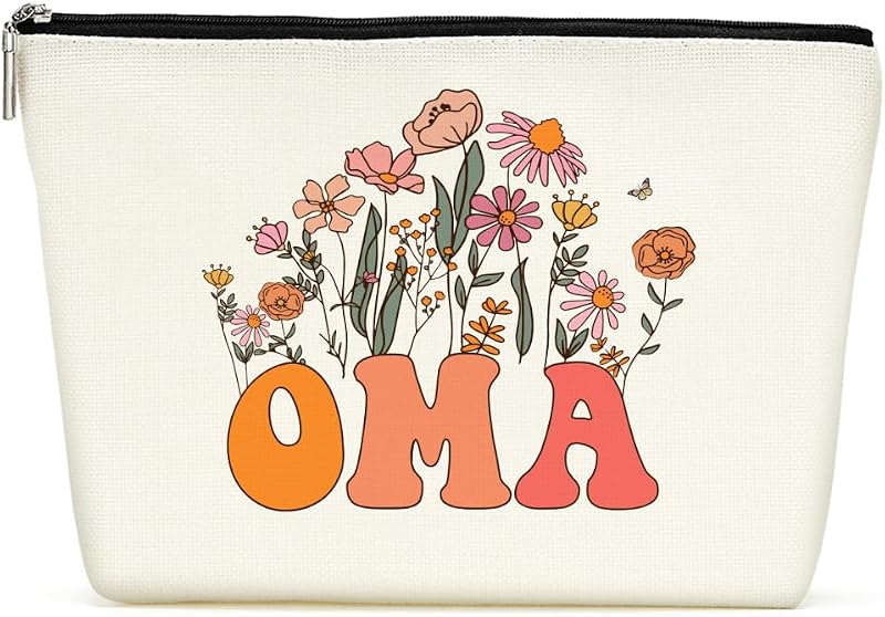 Necessaire de maquiagem Decohim Retão Flower Oma, 25,4 x 17,78 x 17,78 cm