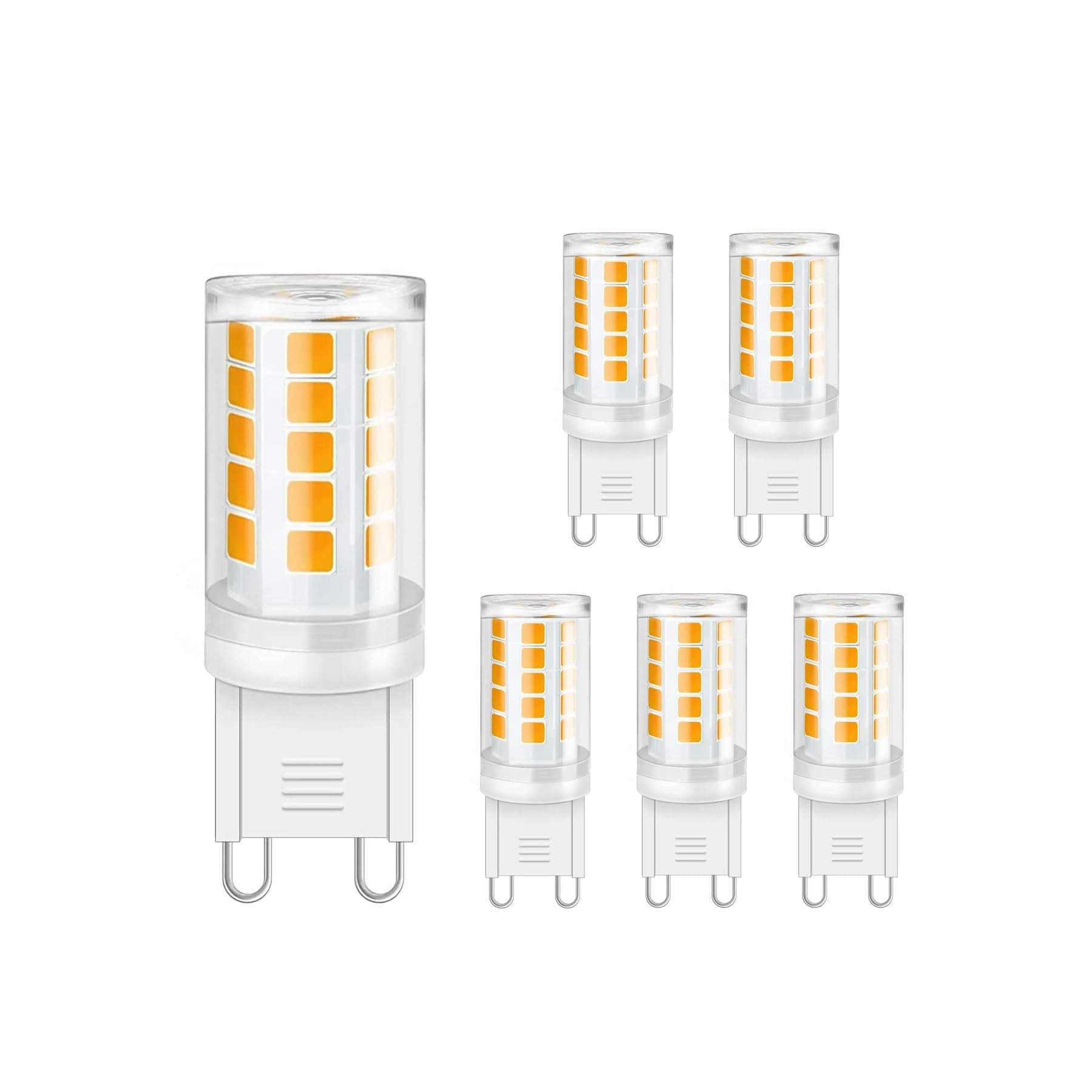 Lampadina LED G9 3w, 2700k angolo di fascio 360°, lampadine per fari anteriori a base bi-pin (230V-20 pezzi/Bianco 6500K)