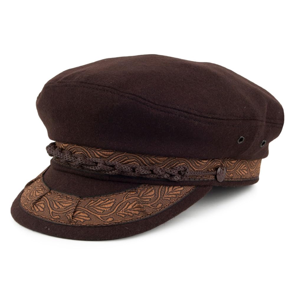 Jaxon & James Wool Greek Fisherman Cap - Brown - X-Large