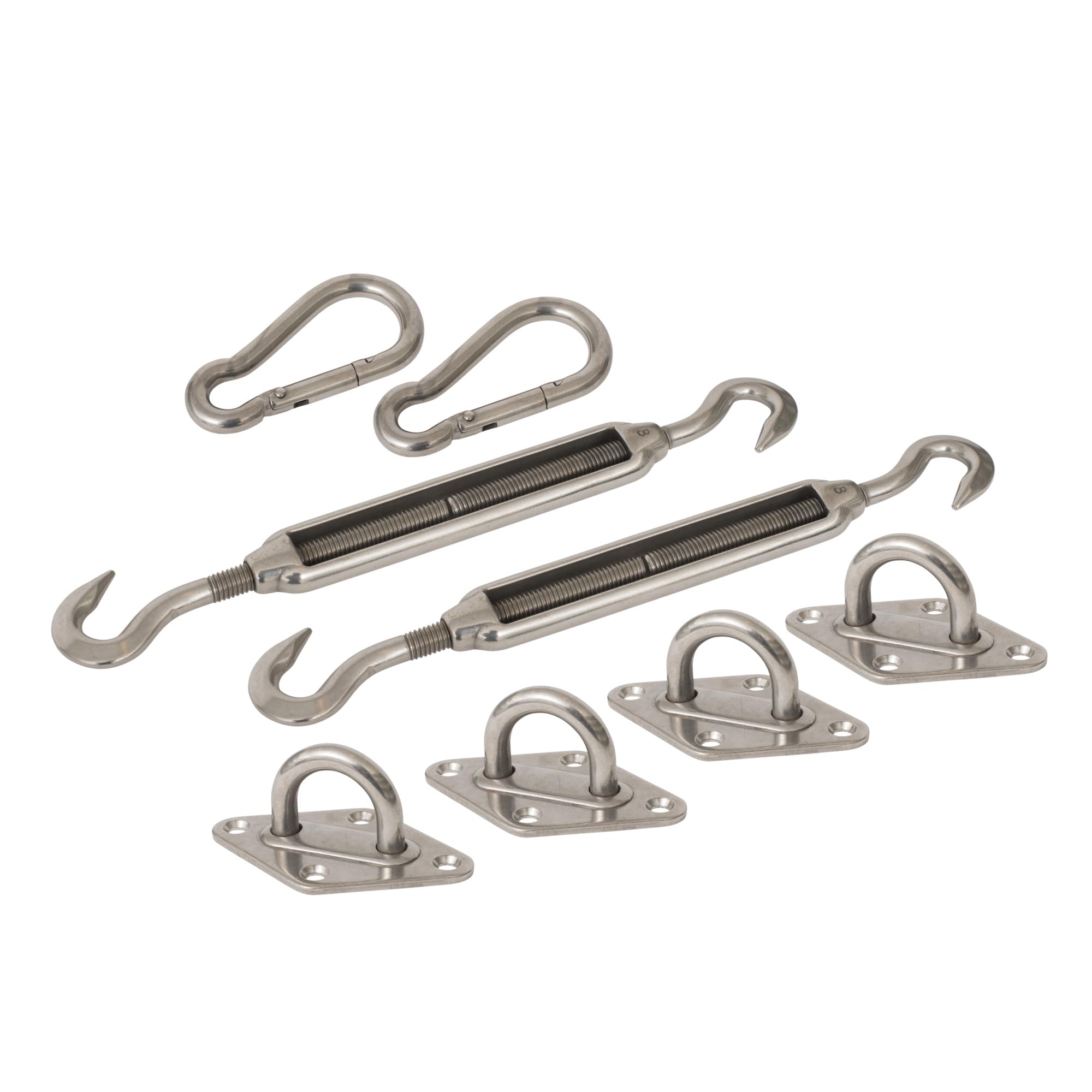 Windhager Sonnensegel Befestigungsset, Montageset, Zubehör für Sonnenschutz, Segel Befestigungs Kit, robust, witterungsbeständig