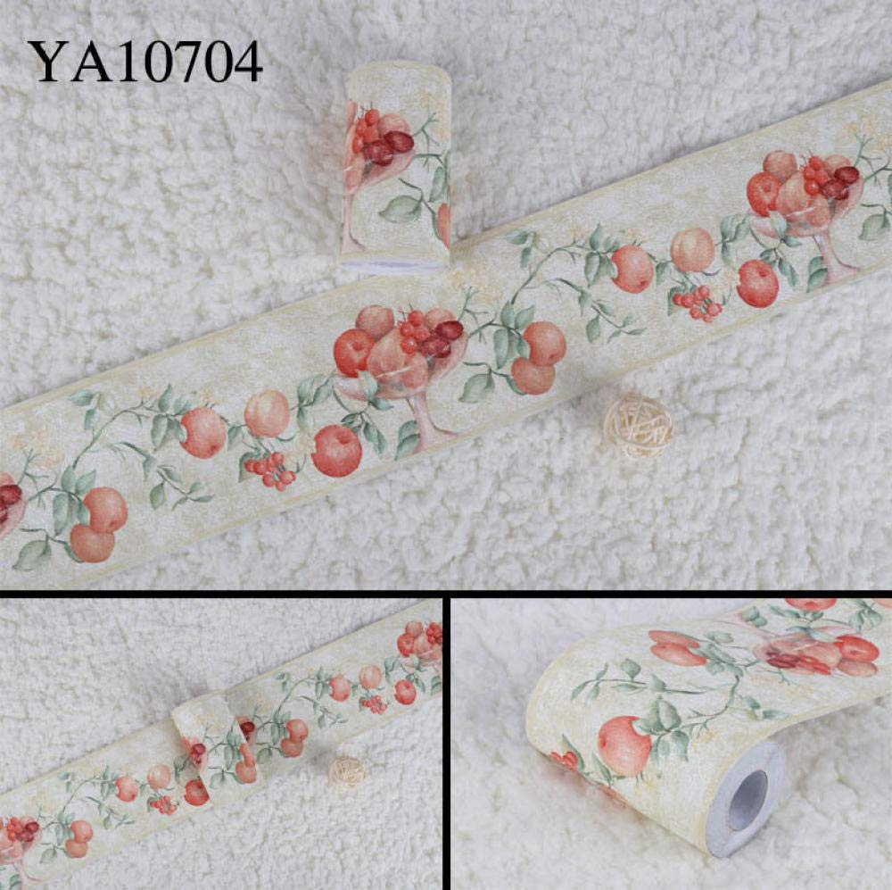 Bordo Adesivo Per Carta Da Parati Con Peonie Gialle – Striscia Autoadesiva In PVC Per Battiscopa, Cucina, Bagno E Camera