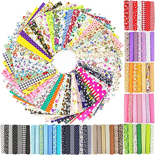 180Pcs Cotton Fabric Bundle,Pre-Cut Quilt Squares,DIY Sewing Quarters Bundle For DIY Sewing Scrapbooking Quilting Dot Pattern,4x4Inch