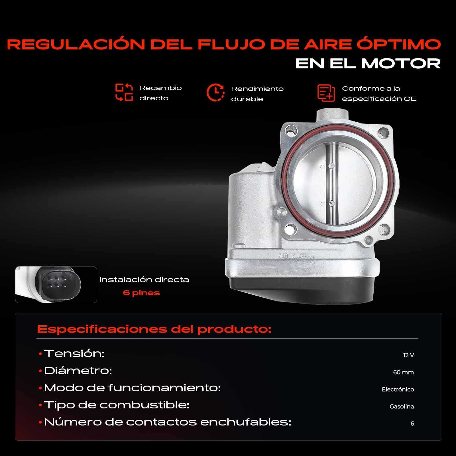 Frankberg Válvula de mariposa Cuerpo de mariposa Gasolina Compatible con Serie 3 Compact E46 1.8L Serie 3 E46 2.0L Serie 3 E46 1.8L Serie 3 Touring E46 2.0L Serie 3 cabrio E46 2.0L 408238422003Z